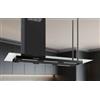 Baraldi ELEA STYLE ISOLA GLASS Cappa a Isola 146 x 60 cm Nera e Vetro con Camino a Sinistra 800 m³/h - 01ELE146GLBLSX80