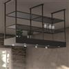 Baraldi MENSOLA ISOLA Cappa a Isola 176 x 50 cm Nera con Ripiano 900 m³/h - 01MENIS176BL90
