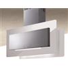 Baraldi TRISIA ISOLA Cappa a Isola 90 x 43 cm Inox con Vetro Bianco 900 m³/h - 01TRSIS090STW90