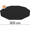 Bestway Telo Copri Piscina Per Fast Set, Steel Pro, Steel Pro Max (Ø305cm) Art. 58036 - Telo Da 305 cm