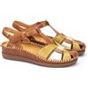Pikolinos Sandali a T in pelle con fasce incrociate e zeppa 4 cm
