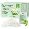 UNOTENA Cera di Soia per Candele, Cera per Candele 226g/9kg/18kg, Cera per Candele da Colare, 100% Cera di Soia Biologica Naturale per Candele[ 4.5KG ]