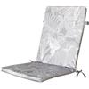 Atout Ciel Cuscino per poltrona da esterno bicolore in tessuto idrorepellente 90 x 40 cm, 6 varianti, grigio
