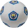 Manchester United MANCHESTER CITY Cuscino rotondo con licenza ufficiale FC, super morbido, bianco, perfetto per qualsiasi camera da letto, sul divano, 25 x 25 cm
