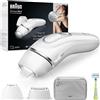 Braun Silk·expert Pro 3 Epilatore LUCE PULSATA, Epilazione A Casa, Alternativa All'Epilazione laser, Con Custodia, Rasoio Donna Venus, 2 Testine, Idea Regalo, Bianco/Argento, PL3122