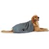 Bone Dry Asciugamano per la toelettatura degli Animali Domestici, in Microfibra Assorbente, XL, 41 x 23,5, Blu Navy a Righe