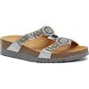 SCHOLL SHOES CALZATURA NEW BOGOTA' WEDGE SATIN+BEADS W SILVER/PEWTER 37