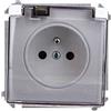 kontakt-simon Simon Basic 5902787571610 - Presa di corrente impermeabile IP44, con pannello di scorrimento e sportello antifumo, colore: Bianco BMGZ1Bz.01/11a kontakt-simon