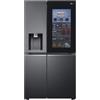 LG GSXV91MCAE - Frigorifero side by side 635 L, 179 cm, Classe E, 39 dB, Total No Frost, InstaView Door-in-Door, UVnano, Wi-Fi, Nero opaco