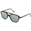 Italia Independent Occhiali da Sole Mod 0700 THIN ROUND SUN B2 BUTTON GL in Blue Plastic con lenti Blu anti graffi e riflessi per uno stile unico e contemporaneo