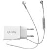 Celly Caricatore da Viaggio 18W Usb-C con Auricolari Bluetooth Bianco