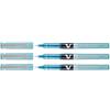 PILOT-Lotto di 3 penne roller Hi-Tecpoint V5, con inchiostro liquido, punta Fine, colore: turchese
