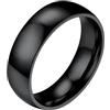 PROSTEEL Anello Uomo Nero Anelli da Uomo Donna Nero Fede Anelli Acciaio Inossidabile Misura 26