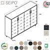 SEIPO VERTEX Armadio medio con elementi di chiusura in melaminico con 4 ante in HPL SEIPO - VX.0436