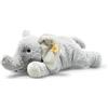 Steiff Soft Cuddly Friends Elna Elefant - 28 cm - Morbido & Lavabile - Grigio chiaro (064074)