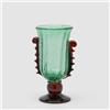 EDG Enzo De Gasperi Vaso Corinto 35cm Verde Vetro