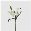 EDG Enzo De Gasperi Giglio con Boccioli Fiori Artificiali 40cm Bianco