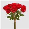 EDG Enzo De Gasperi Mazzo di 10 Rose Fiori Artificiali 40cm Rosso