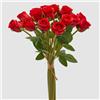 EDG Enzo De Gasperi Mazzo di 18 Rose Fiori Artificiali 40cm Rosso