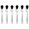 SAMBONET Cortina Cucchiaini Moka Caffè Set 6 Pezzi Posate Acciaio Inox