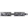 Alberts 301361 DURAVIS® Catenaccio per cancello a doppia anta, doppio rivestimento diamante nero, Misura 423 x 70 mm