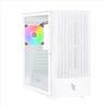Noua Fobia L111 Bianco Case Micro ATX per PC Gaming Mini Tower 0.60MM SPCC Ventola LED ARGB Indirizzabile Frontale Mesh e Pannello Laterale in Vetro Temperato Chiusura Magnetica