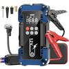 Tyonto Avviatore Emergenza per Auto con Compressore 150PSI, 4000A Starter Batteria Auto 12V per 9.0L Benzina e 8.0L Diesel Motori, Booster Avviamento con Torcia, Ricarica USB