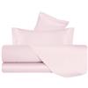 VANITA' DI RASO Completo letto Lenzuola di Raso Matrimoniale, Made in Italy, Lenzuolo piano 240x290cm + Lenzuolo Sotto con Angoli 160x190cm + 2 Federe a 2 Volani 50x80cm - Rosa
