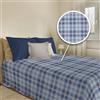 PENSIERI DELICATI Telo Copriletto 220x280 cm, Singolo 100% Cotone Pique, Ideale Come Arredo, Coperta Salva Letto 1 Piazza e Mezza, Fantasia Ben Blu, 100% Made in Italy
