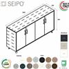 SEIPO VERTEX Armadio basso con elementi di chiusura in HPL con 4 ante in melaminico SEIPO - VX.0451