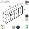 SEIPO VERTEX Armadio basso con elementi di chiusura e 4 ante in HPL SEIPO - VX.0461