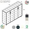 SEIPO VERTEX Armadio elegante medio con elementi di chiusura e 4 ante in HPL SEIPO - VX.0466