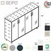 SEIPO VERTEX Armadio medio con elementi di chiusura in HPL con 4 ante in vetro SEIPO - VX.0476
