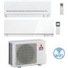 Mitsubishi Climatizzatore Condizionatore Mitsubishi Kirigamine Zen Bianco + MSZ-AP Wifi Dual Split Inverter 7000 + 12000 BTU con U.E. MXZ-2F42VF classe A+++/A++