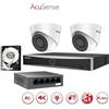 HIKVISION KIT Videosorveglianza IP Hikvision Acusense Nvr 4 canali 4K 2 telecamere dome 2