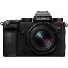 Panasonic Lumix S5D, Corpo Macchina Mirrorless Full Frame, con Obiettivo S-R1840E 18-40 mm S 24,2MP, Registrazione 4K 60P, Live View Finder, Monitor ad Angolo Libero, Wi-Fi, Bluetooth, Nero