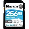 Kingston SDG3/256GB Scheda di Memoria SD (256GB SDXC Canvas Go Plus 170R C10 UHS-I U3 V30)