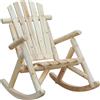 VivaGarden Dondolo da Giardino Sedia a Dondolo in Legno Stile Adirondack 66x96x98 cm - 84A046