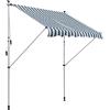 VivaGarden Tenda da Sole da Esterno a Bracci Avvolgibile 200x150 cm per Porta colore a Righe Verde/Bianco - 182MX840