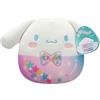 Squishmallows Hello Kitty and Friends Cinnamoroll peluche, 20,3 cm, motivo stelle e papillon