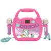 Lexibook, Unicorno, Lettore Digitale Karaoke Portatile per Bambini, Microfoni, Effetti Luce, Bluetooth®, Funzioni di Registrazione e Cambio Voce, Rosa, MP320UNIZ