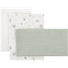 Cambrass Set Lenzuola per Culla Lettino 3 pezzi 100% Cotone ARDI VERDE 80x120