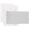 Cambrass Set Lenzuola per Culla LETTINO 3 pezzi 100% Cotone ARDI GRIGIO 60X120