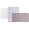 Cambrass Set Lenzuola per Culla Cesta 3 pezzi 100% Cotone GREENY BEIGE 80x120