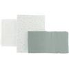Cambrass Set Lenzuola per Culla LETTINO 3 pezzi 100% Cotone GREENY VERDE 120X180