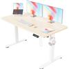 Devoko 160x80cm Scrivania Regolabile In Altezza，Scrivania Elettrica Con Gestione dei cavi e porta di ricarica USB，Altezza Regolabile 72-116 cm. 3 Altezze Di Memoria.Scrivania Per Ufficio（Rovere）