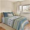 PENSIERI DELICATI Copriletto 170 x 280 cm, Telo Singolo 100% Cotone Pique, Ideale Come Telo Arredo, Coperta Salva Letto 1 Piazza, Fantasia BauBau Verde, 100% Made in Italy