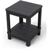Keter Tavolino Da Esterno in Resina Keter Deluxe CM 40X40 Grafite - K252478K939KK