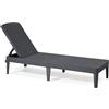 Keter Lettino Sdraio Prendisole Keter Jaipur Grafite Senza Cuscino - K235162K939KK