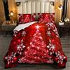 Loussiesd Set Trapunta per albero di Natale per bambini bambini ragazzi ragazze lusso chic natale glitter fiocco di neve stella piumone in microfibra rosso piumone per letto 135x200cm